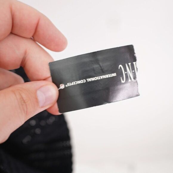 I.N.C. International Concepts Large Black Open Knit Scoop Neck Sweater - Picture 3 of 8